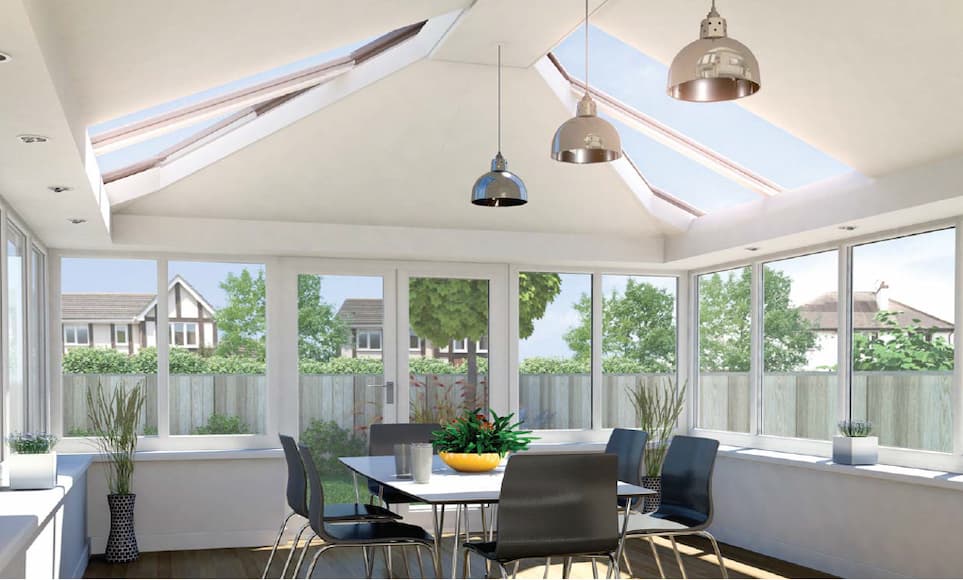 Modern conservatory interior